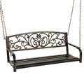 Bronze Metal Outdoor Porch Swing R86605
