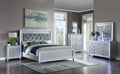King Size Upholstered Bed Dresser Mirror Nightstand 5pc Set J545954