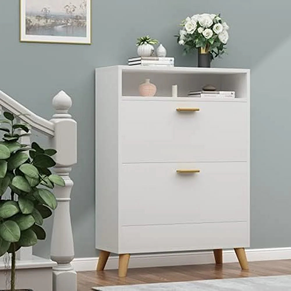 Free Standing Shoe Rack Cabinet with 3 Flip Drawers V2729