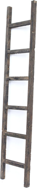 Rustic Farmhouse Decorative 6 ft Ladder Recycled Reclaimed Wood B99208