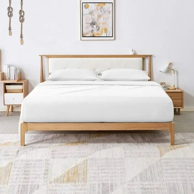 100% Egyptian Cotton 400-Thread Count 4-Pc White King Sheet Set C1619