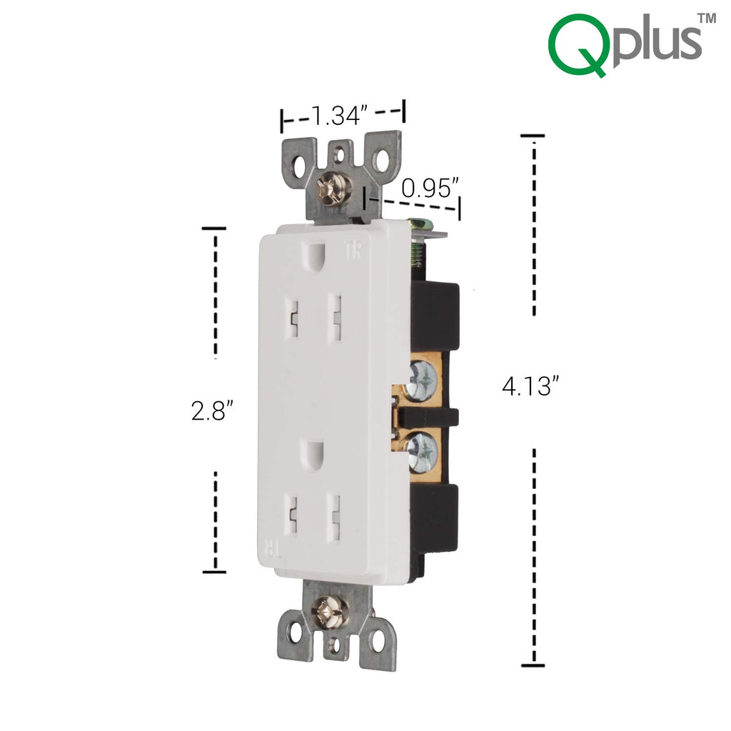 Pack of 100 White Tamper-Resistant Electrical Outlets, 15A / 125VAC / 2500W Z165300