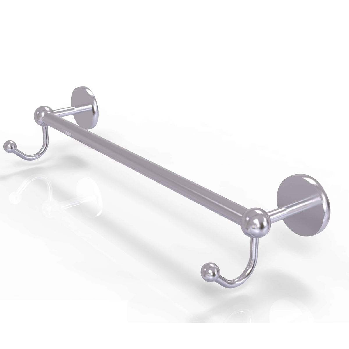 18 inch Towel Bar with Integrated Hooks - Satin Chrome H376088
