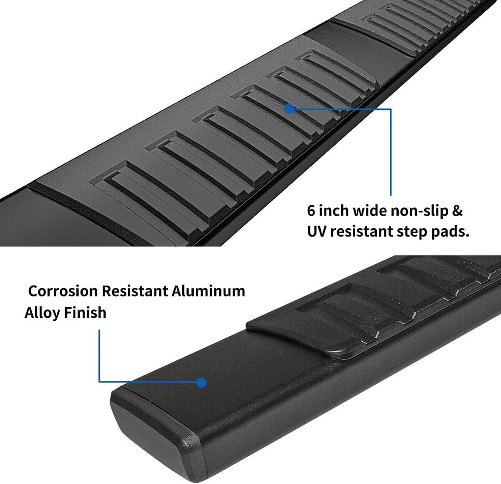 6 inch Textured Side Step Nerf Bars for Chevy Silverado GMC Sierra F851708