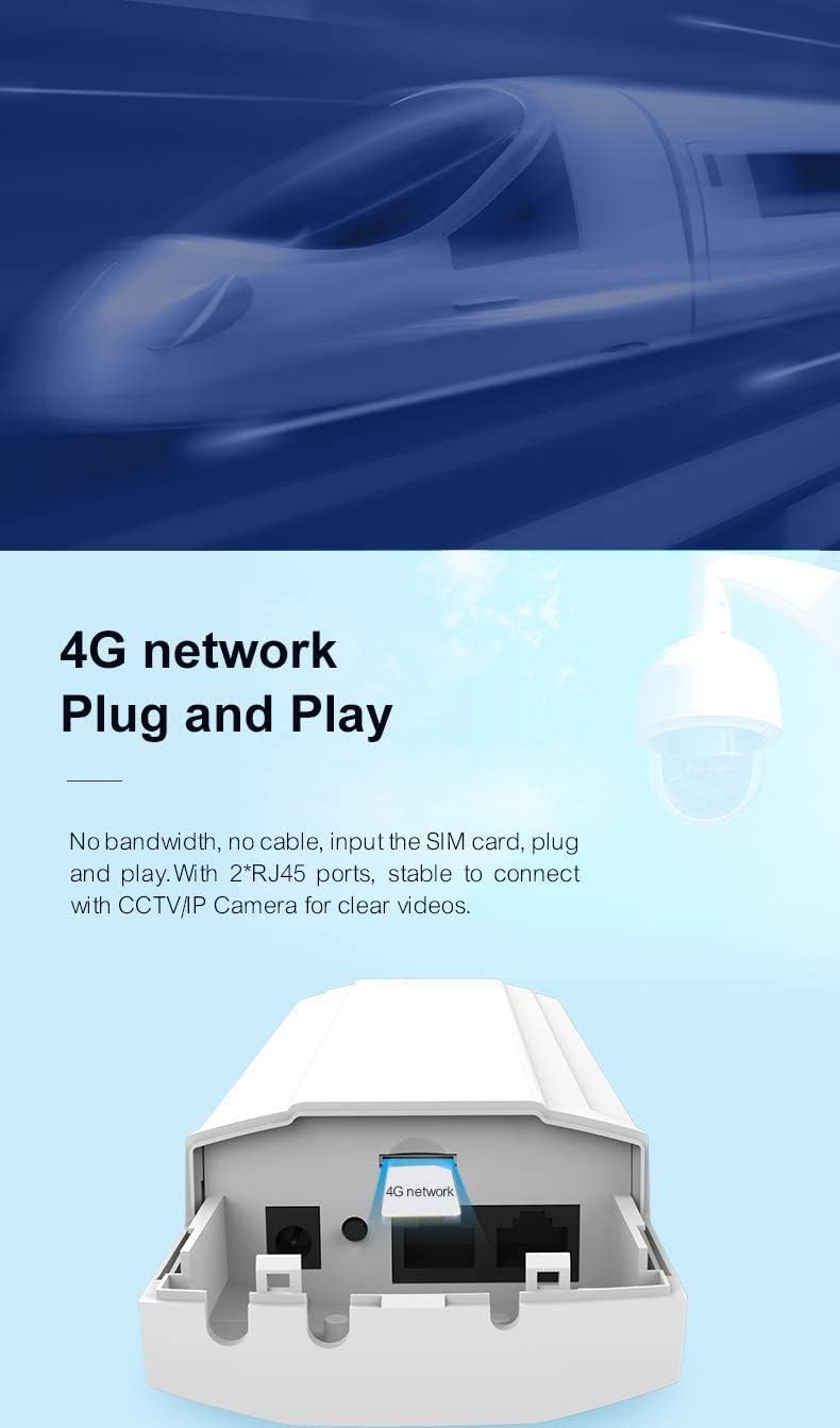 4G LTE Unlocked CPE Router with SIM Card Slot and Long Range LTE Antenna B53062