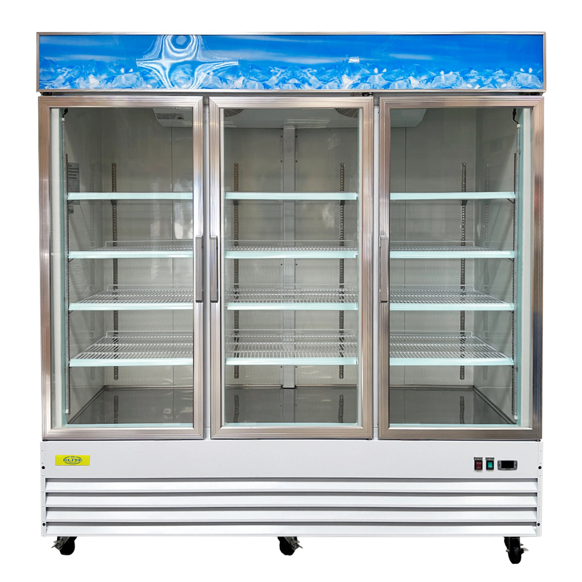 Three Glass Door Merchandiser Cooler Commercial Refrigerator, 53 Cu. ft. P79224