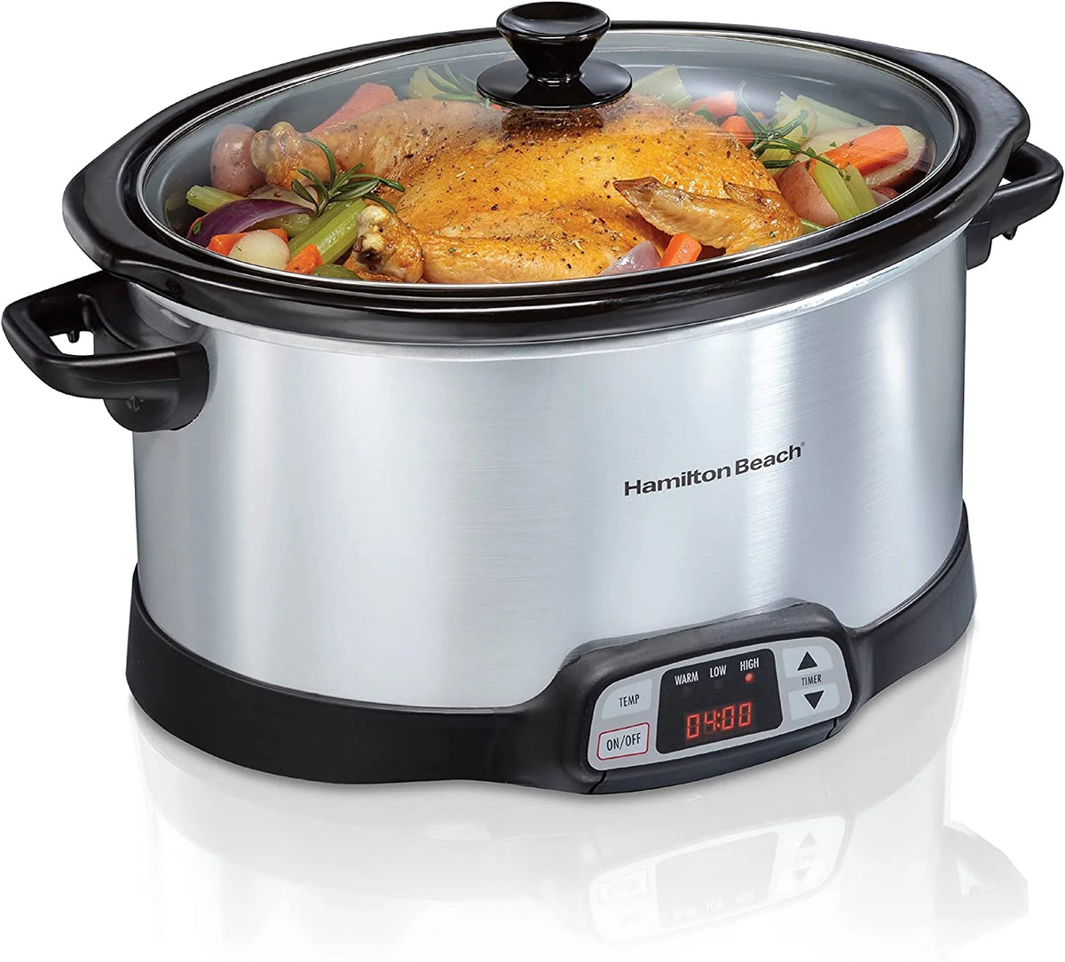 10 Quart Programmable Slow Cooker with Stovetop Safe Crock Q62957