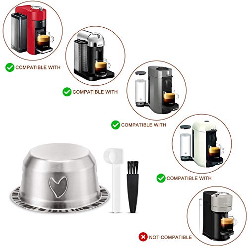 Refillable Stainless Steel Vertuo Capsule with 40 Foil Lids N219519