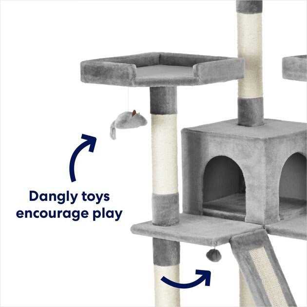 72-in Faux Fur Cat Tree Condo Z125