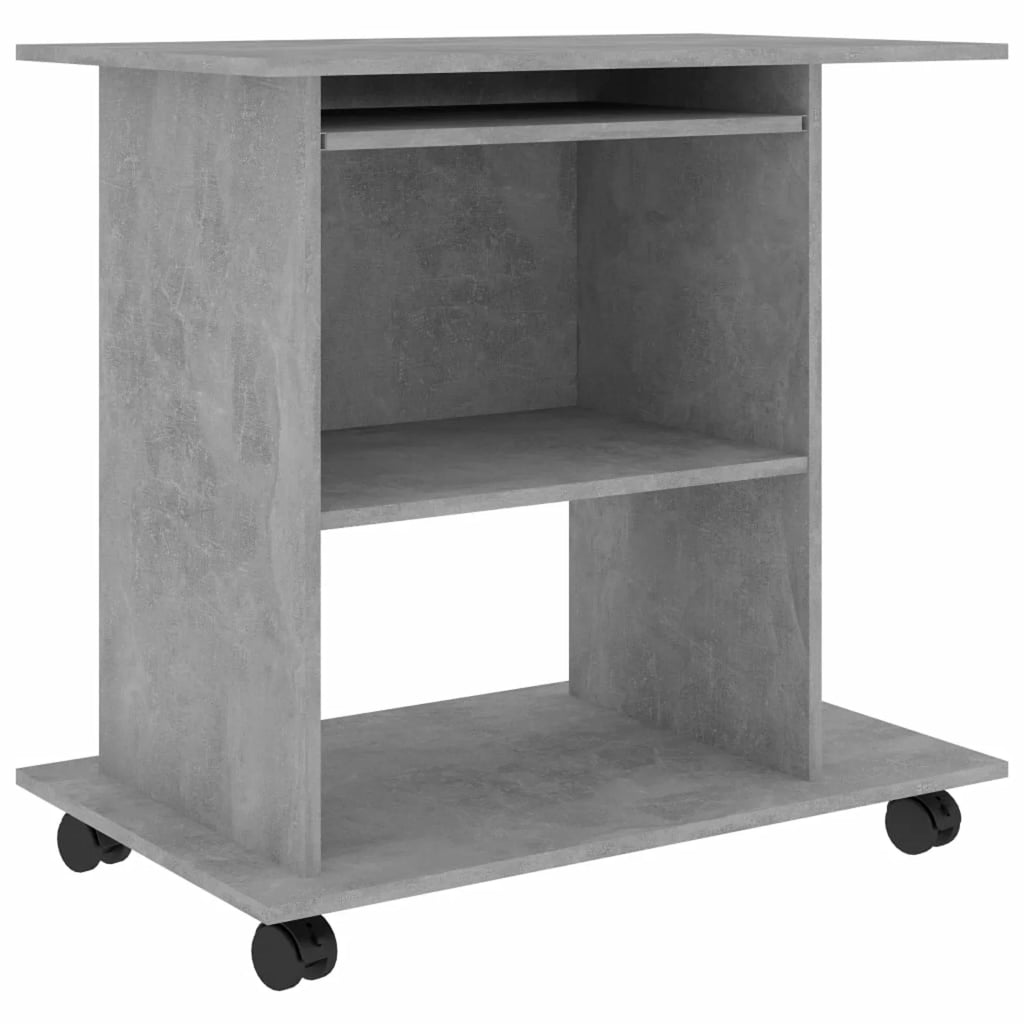 Wheeled Computer Desk with Keyboard Tray L6673