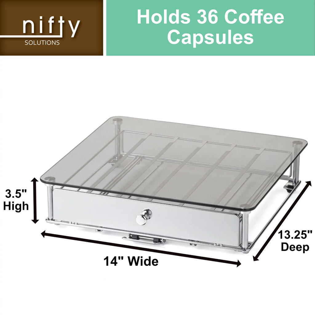 Glass Top Rolling Drawer D6868