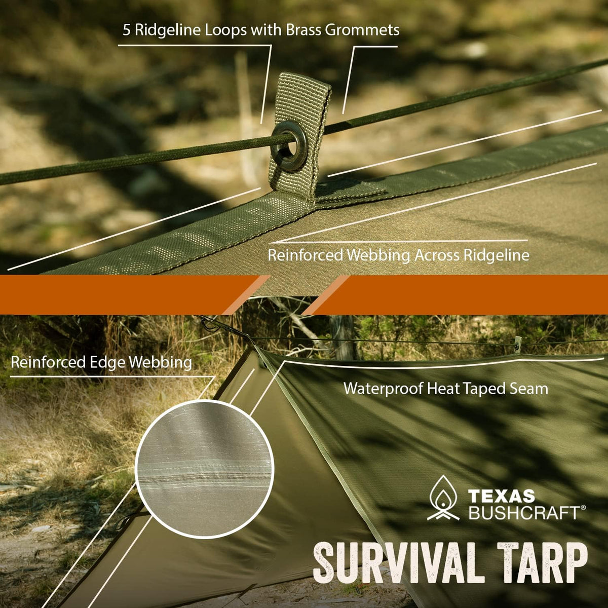Waterproof 10x10 Ripstop Nylon Camping Tarp M731