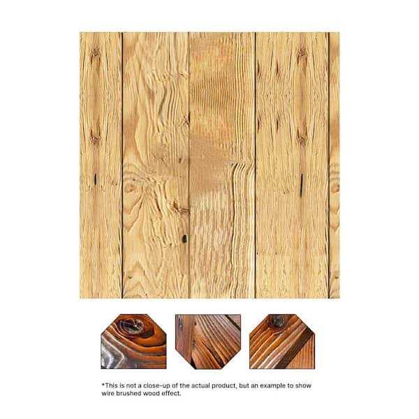 3/4 in. x 8 in. x 7 ft. Wire Brushed Knotty Pine Tongue and Groove Siding Board F7528