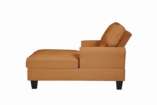 Green Corduroy Upholstered Chaise Lounge Sleeper Sofa Bed Chair N57173