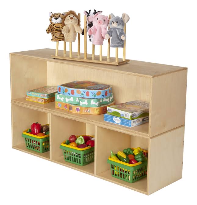 Open Shelf Stacker Compartment Storage L389