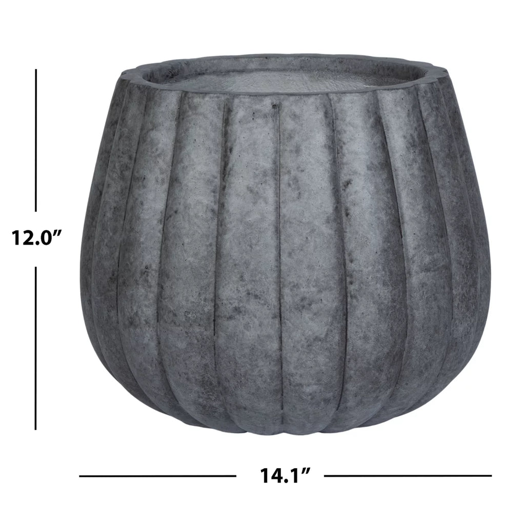 Grey Round Patio Planter G125