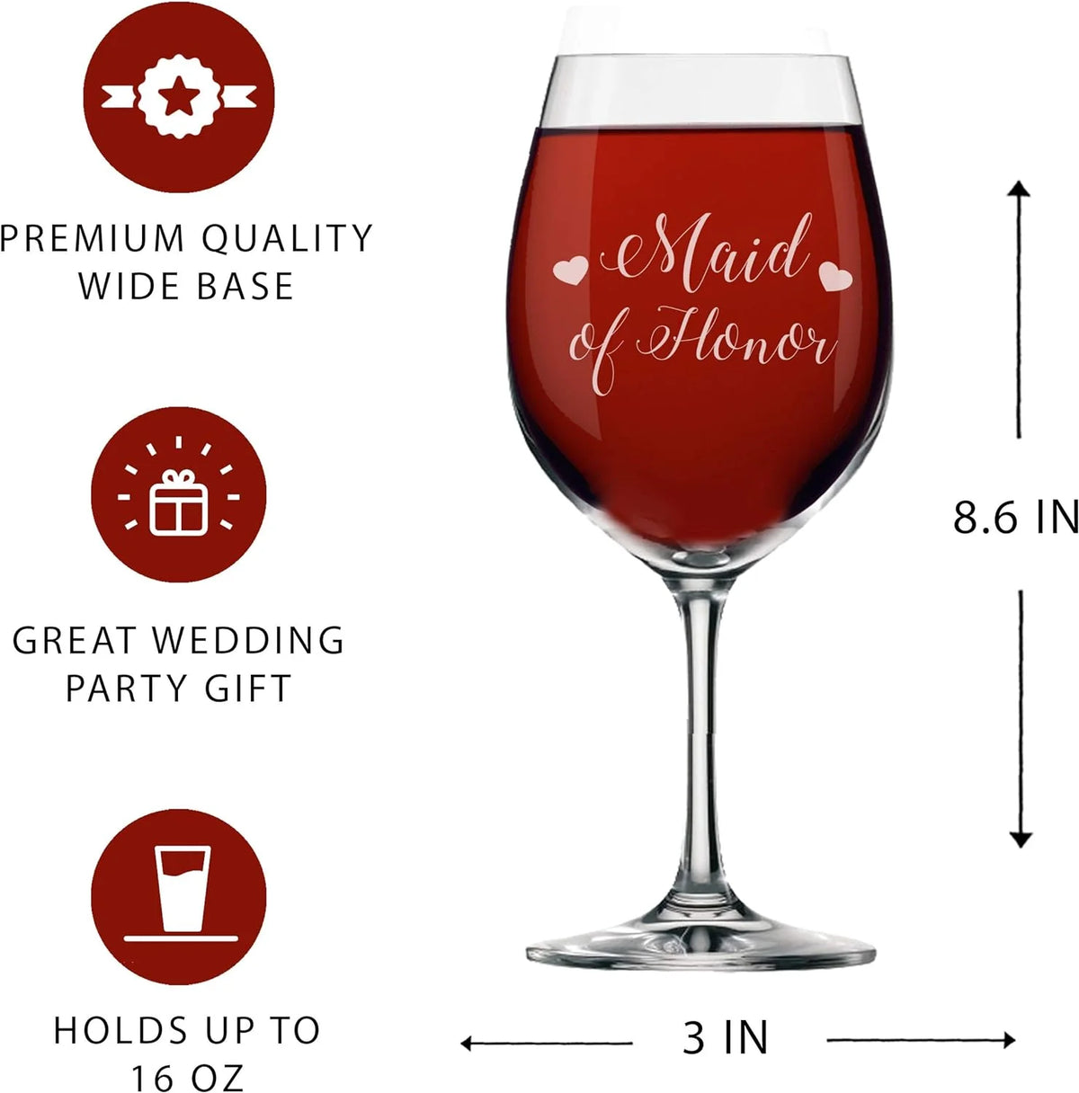 16 Oz Wine Glass With Stem A2687