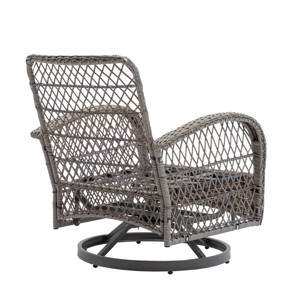 Navy Blue 3 Pc Outdoor Swivel Rocker Patio Chairs F786329