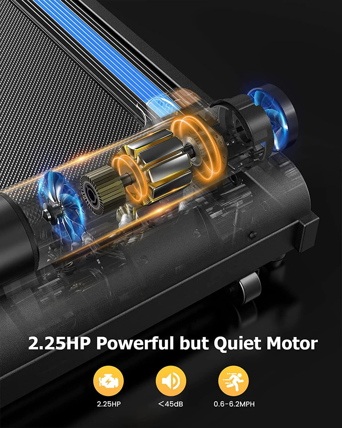 Folding Treadmill 2.25HP 265 lbs Capacity E72505