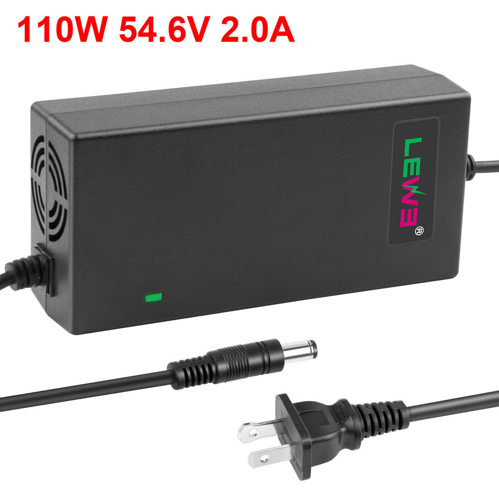 54.6V 2A Power Charger for 48V Electric Bicycles E-bike Lithium Battery T50838