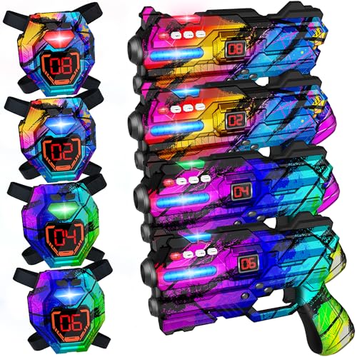 Laser Tag Guns Set of 4 with Vests W709326