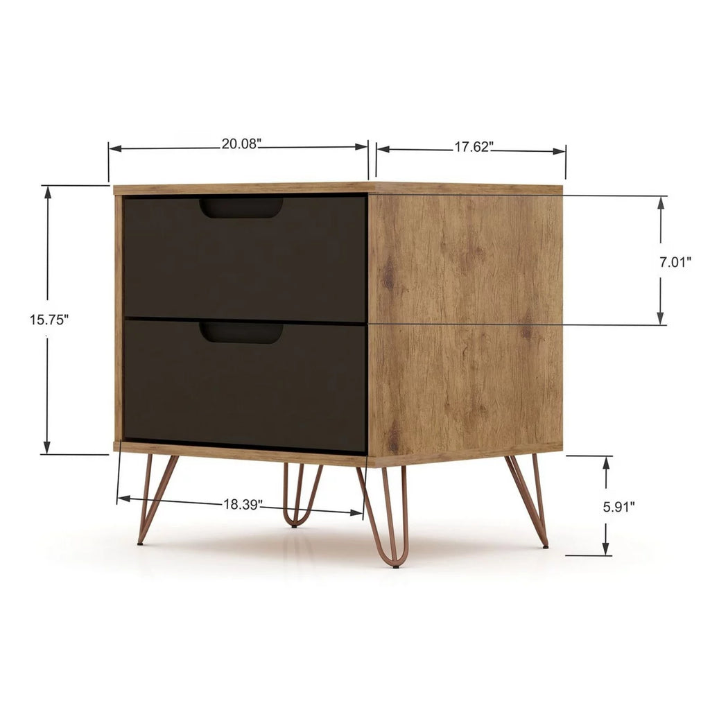 2-Drawer Nightstand Set of 2 J556