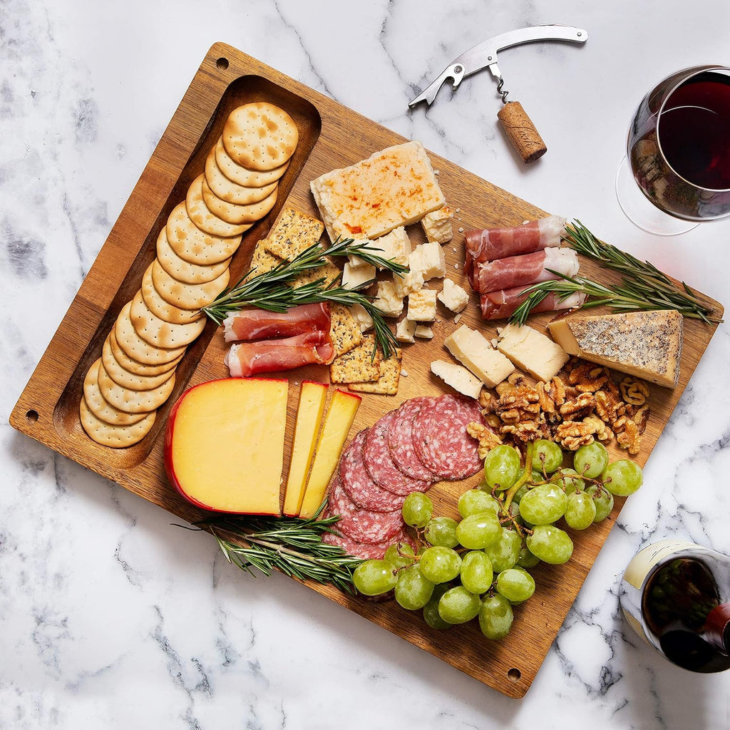 Reversible Acacia Wood Butcher Block Countertop and Charcuterie Board U600002