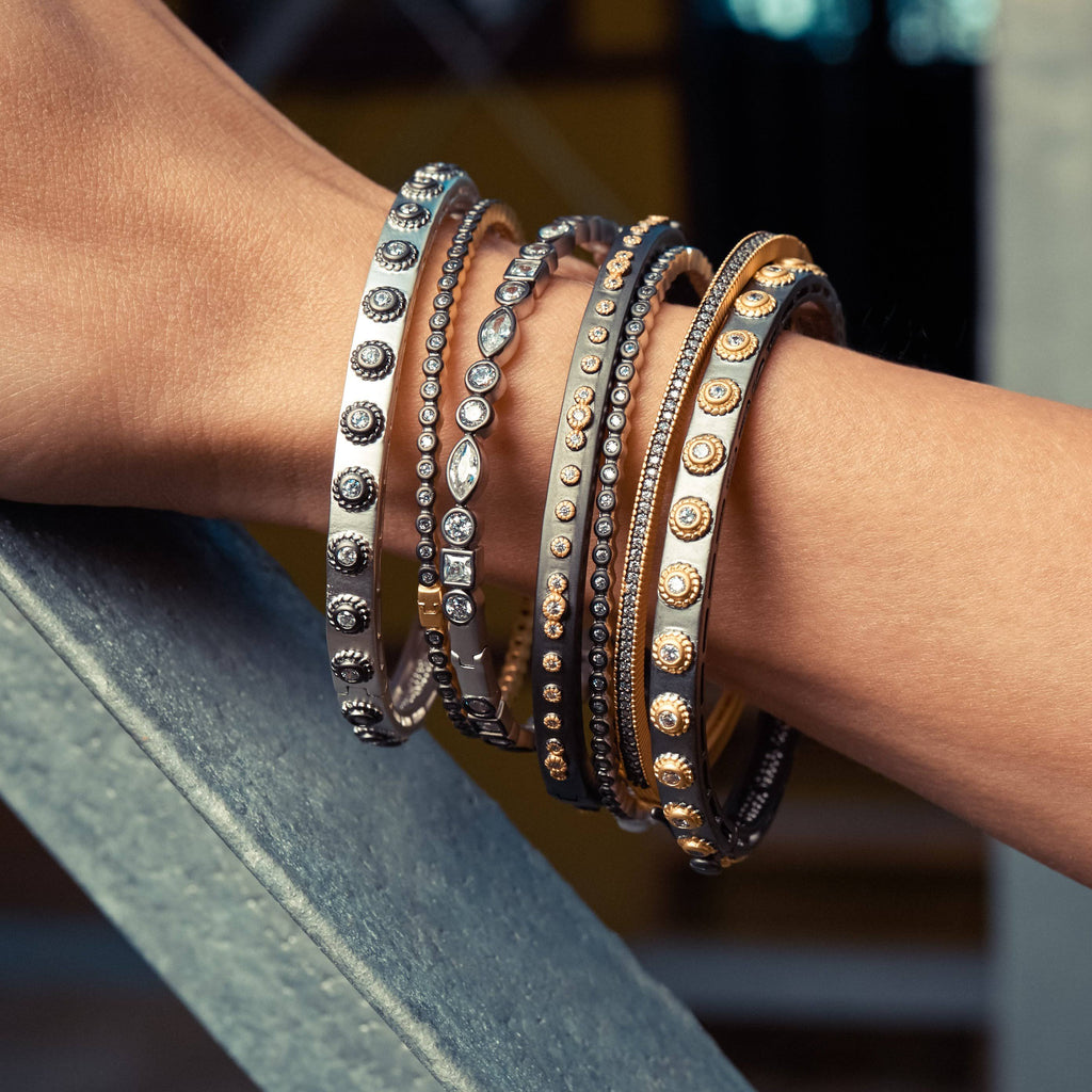 Studded Eternity Hinge Bangle M864698