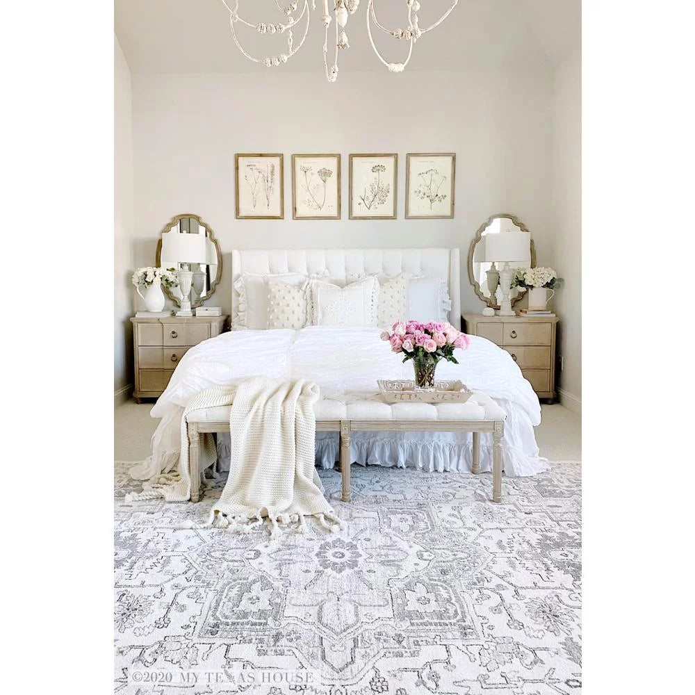 Natural Floral Area Rug G297