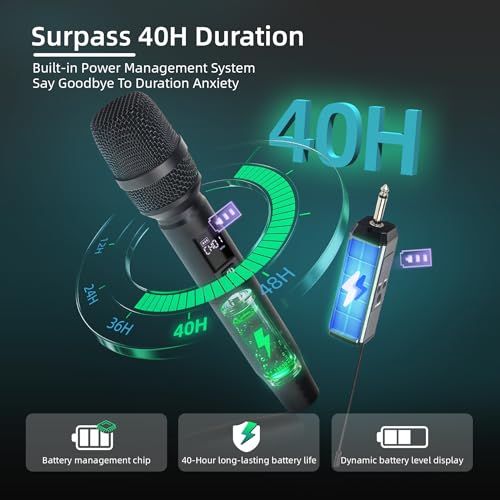 Wireless Bluetooth Karaoke Microphone with Rechargeable Receiver C96030
