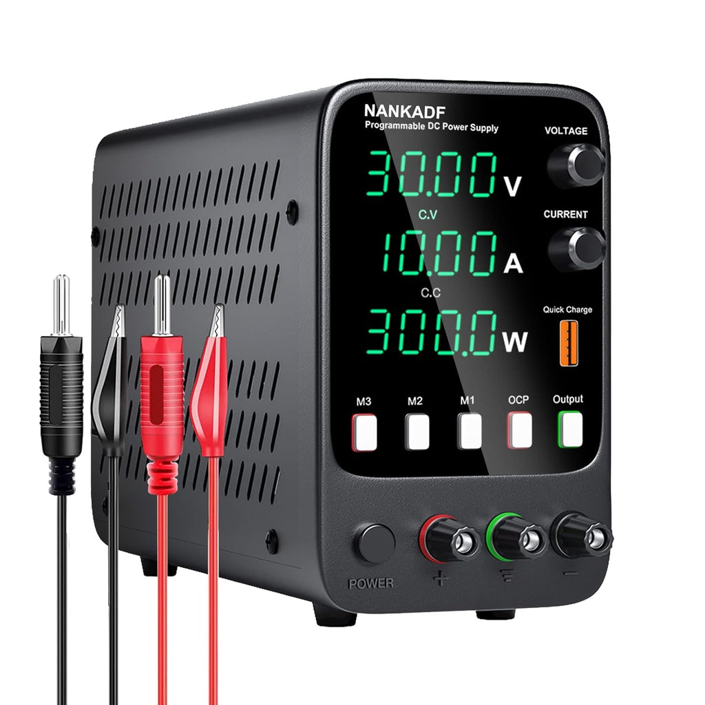 Variable 30V 5A Bench Power Supply with 4-Digits LED Display T396