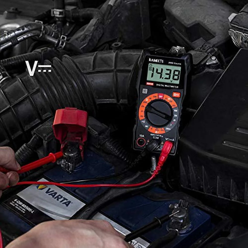 Digital Multimeter with DC AC Voltmeter Ohm Volt Amp Test Meter L37059