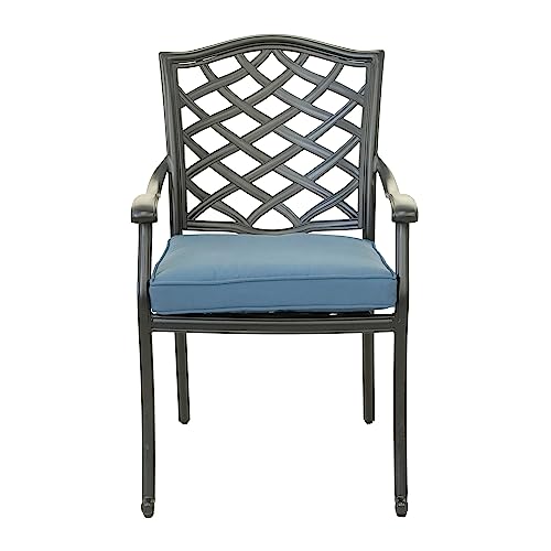 Outdoor Aluminum 5-Piece Round Dining Set with 4 Armchairs and Round Table G3532