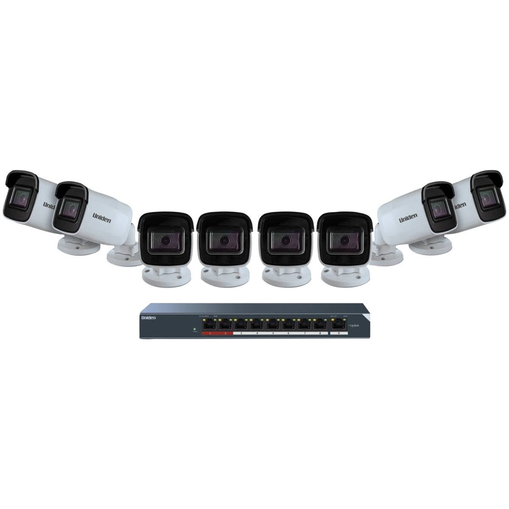1080p 8-Camera Outdoor Security Cloud System with 9-Port PoE Switch C913
