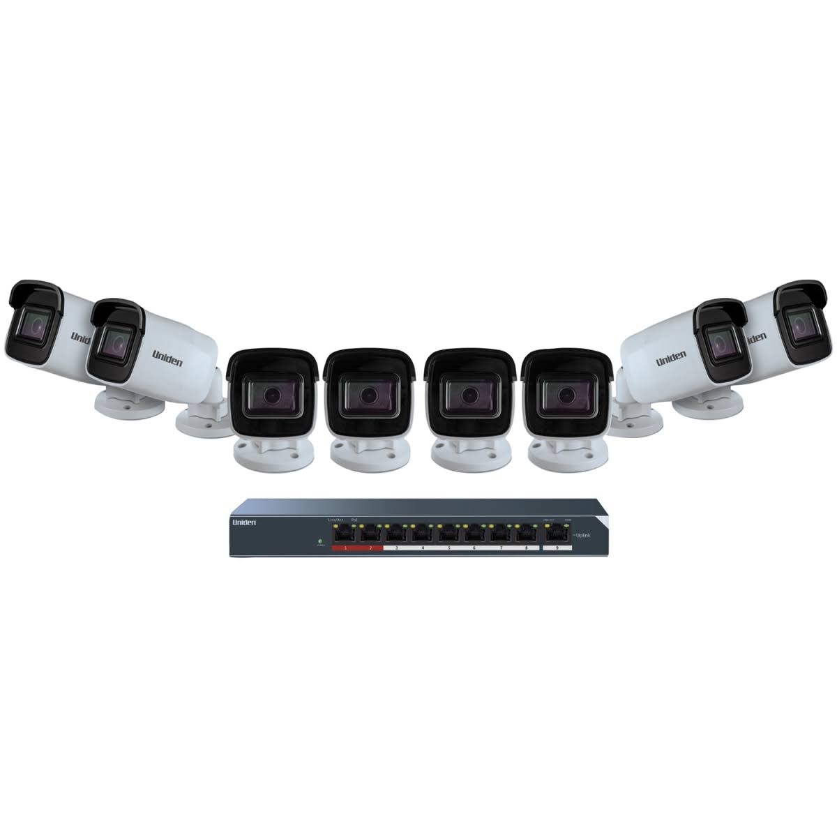 1080p 8-Camera Outdoor Security Cloud System with 9-Port PoE Switch C913