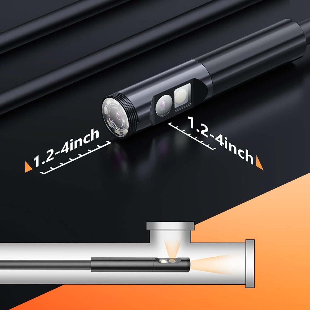 7.9mm 1080P Dual Lens Borescope Endoscope Camera with 4.5 IPS Screen A3284