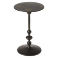 Black Iron Pedestal End Table P664