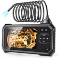 Industrial Endoscope Camera HD 5.5mm 1080P 4.3 LCD Screen IP67 Waterproof Snake Camera 6 LED Lights Semi-Rigid Cable (Orange) D932