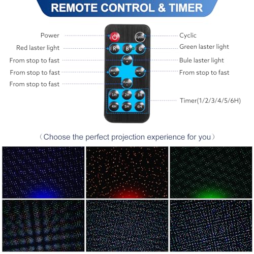 Outdoor RGB Laser Projector Light with RF Control R98936