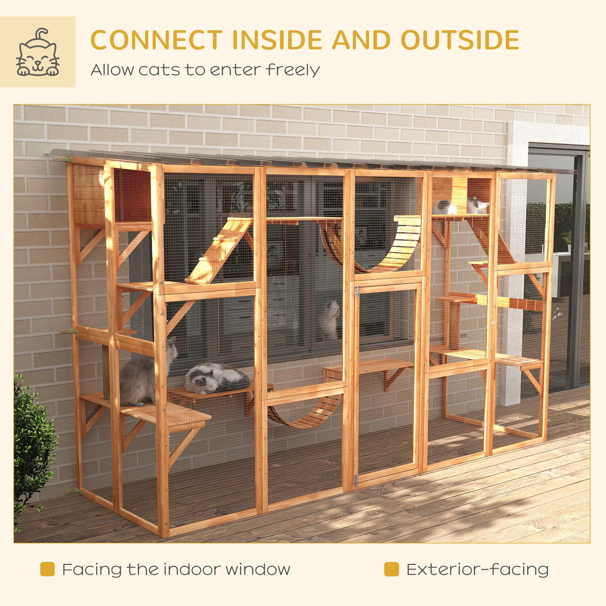 Outdoor Wooden Cat Enclosure B20607