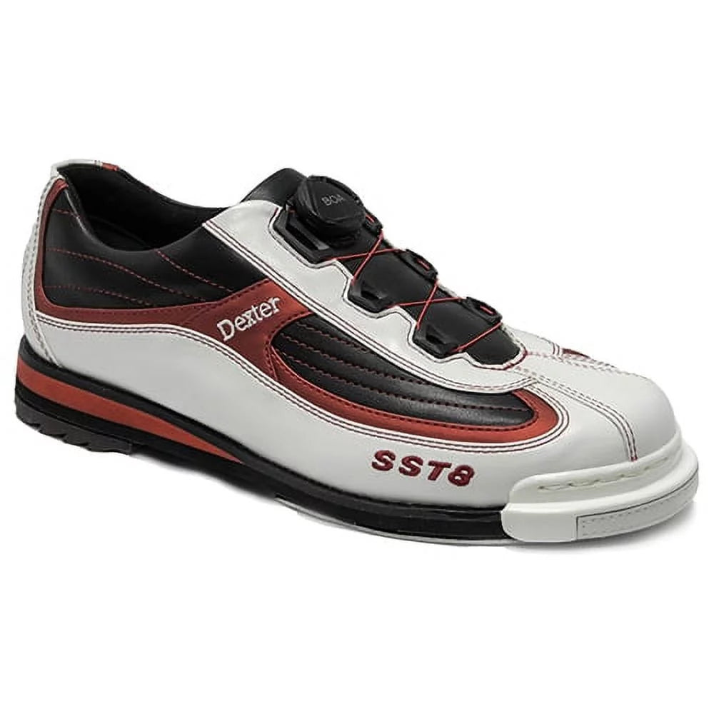 Mens White Black Red Bowling Shoes U843778