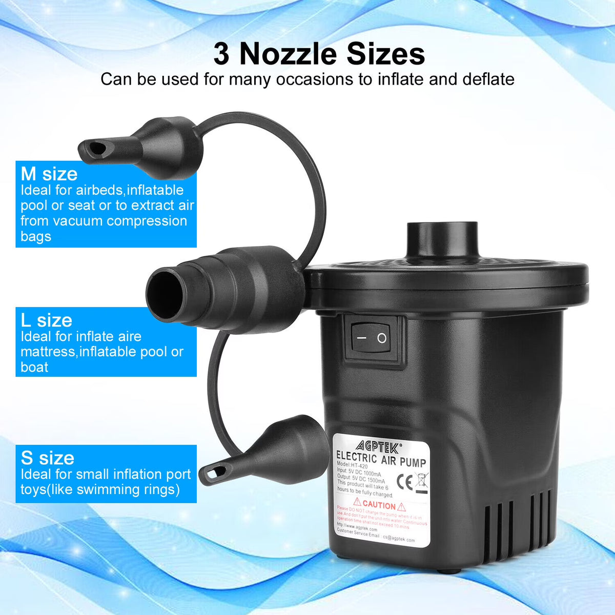 Electric Air Pump for Inflatable Camping Portable Q249