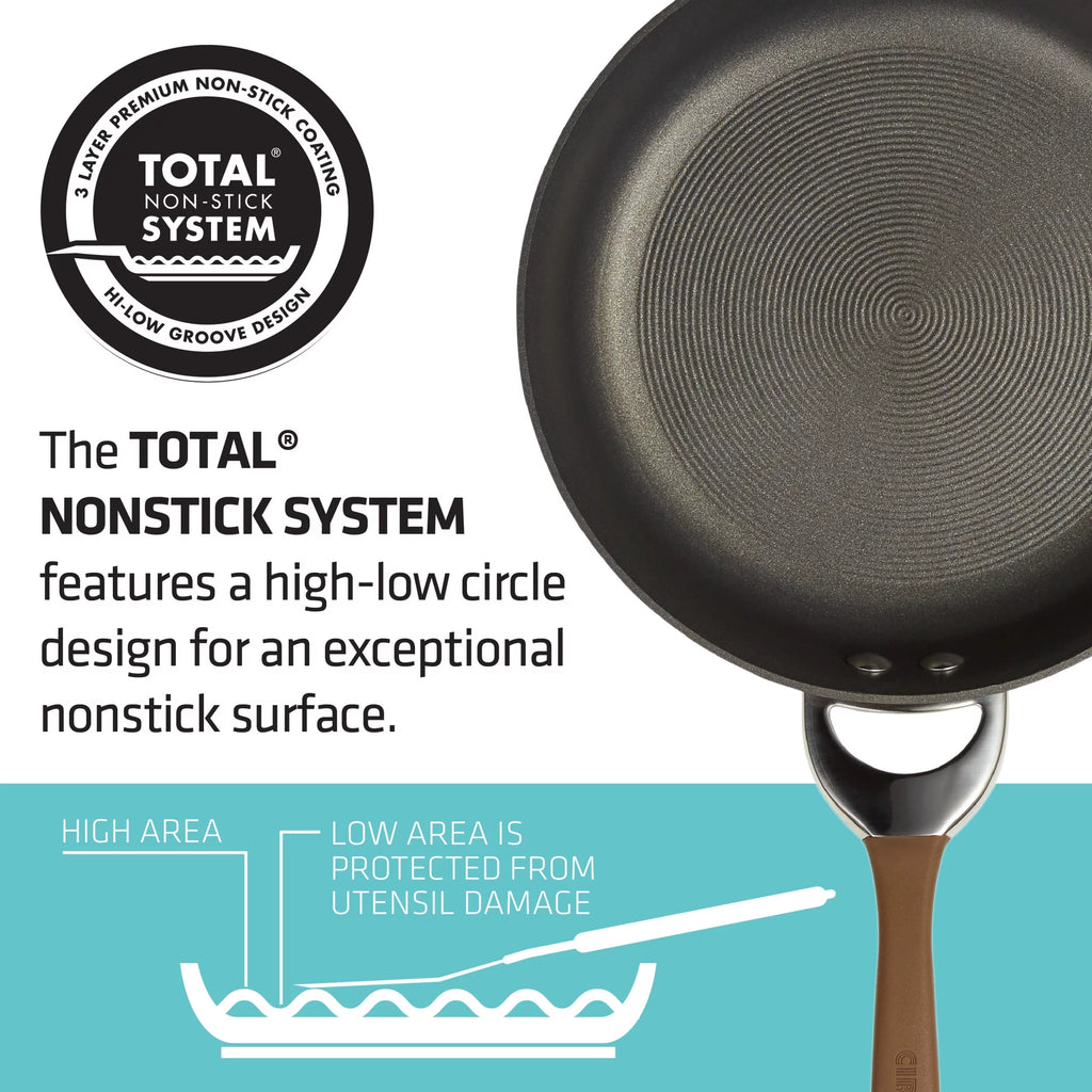 4 Piece Hard-anodized Nonstick Cookware Set D30535