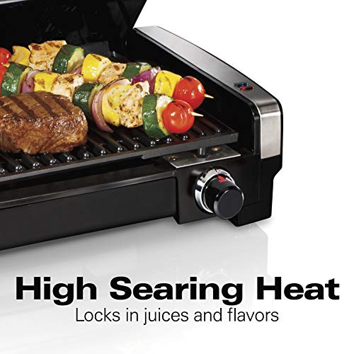 Electric Indoor Searing Grill with Adjustable Temperature Control to 450F & Portable Blender with 14 Oz BPA Free Travel Cup and Lid A534