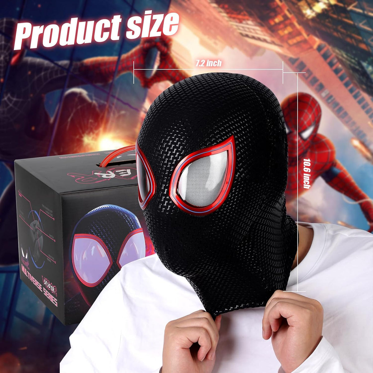 Spider Hero Mask Toy with Moving Eyes Remote Control Y253042