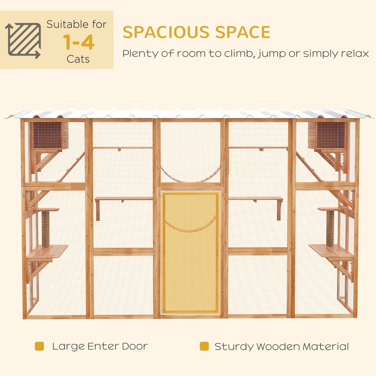 Outdoor Wooden Cat Enclosure B20607