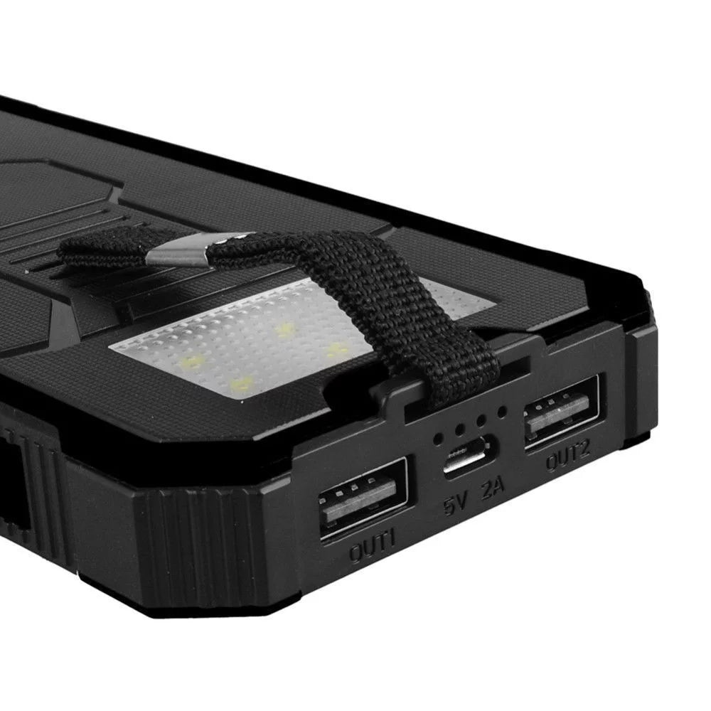 10000mAh Portable Solar Charger Dual USB Power Bank L837732