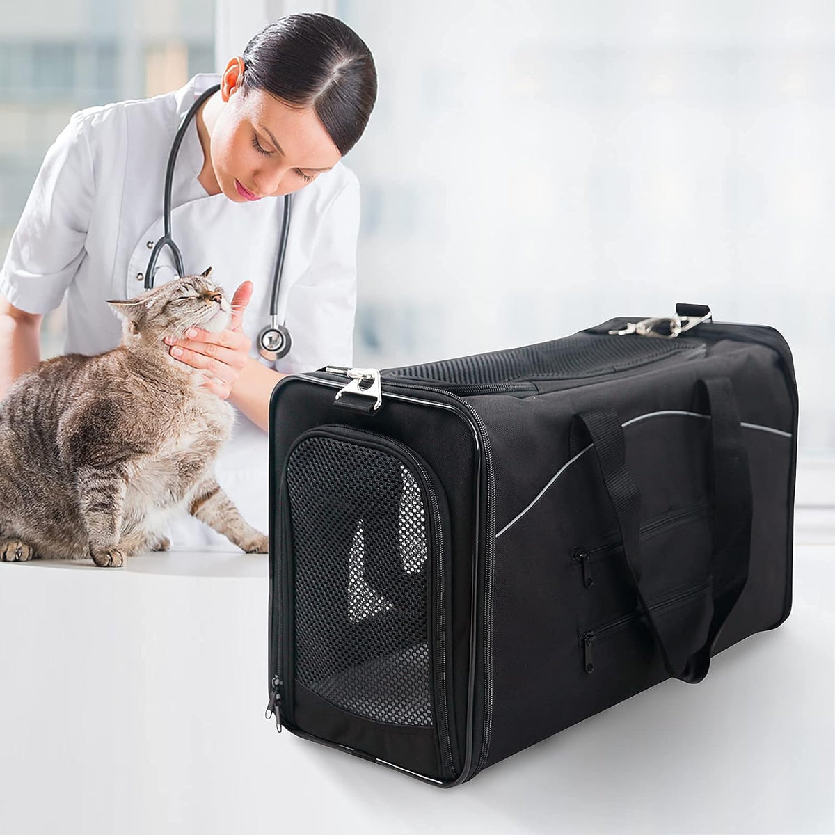 Foldable Pet Travel Carriers, Airline Approved, Washable Pack of 2 Z9226