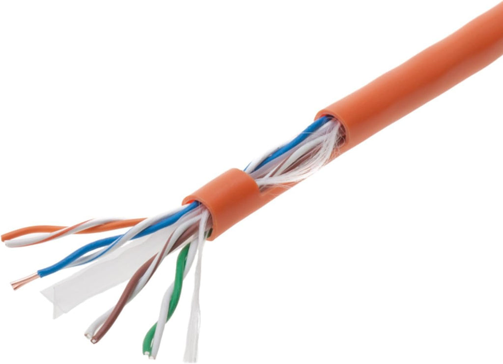 1000ft CAT6 Solid Ethernet Cable UTP 23AWG Bulk (Orange) F39069