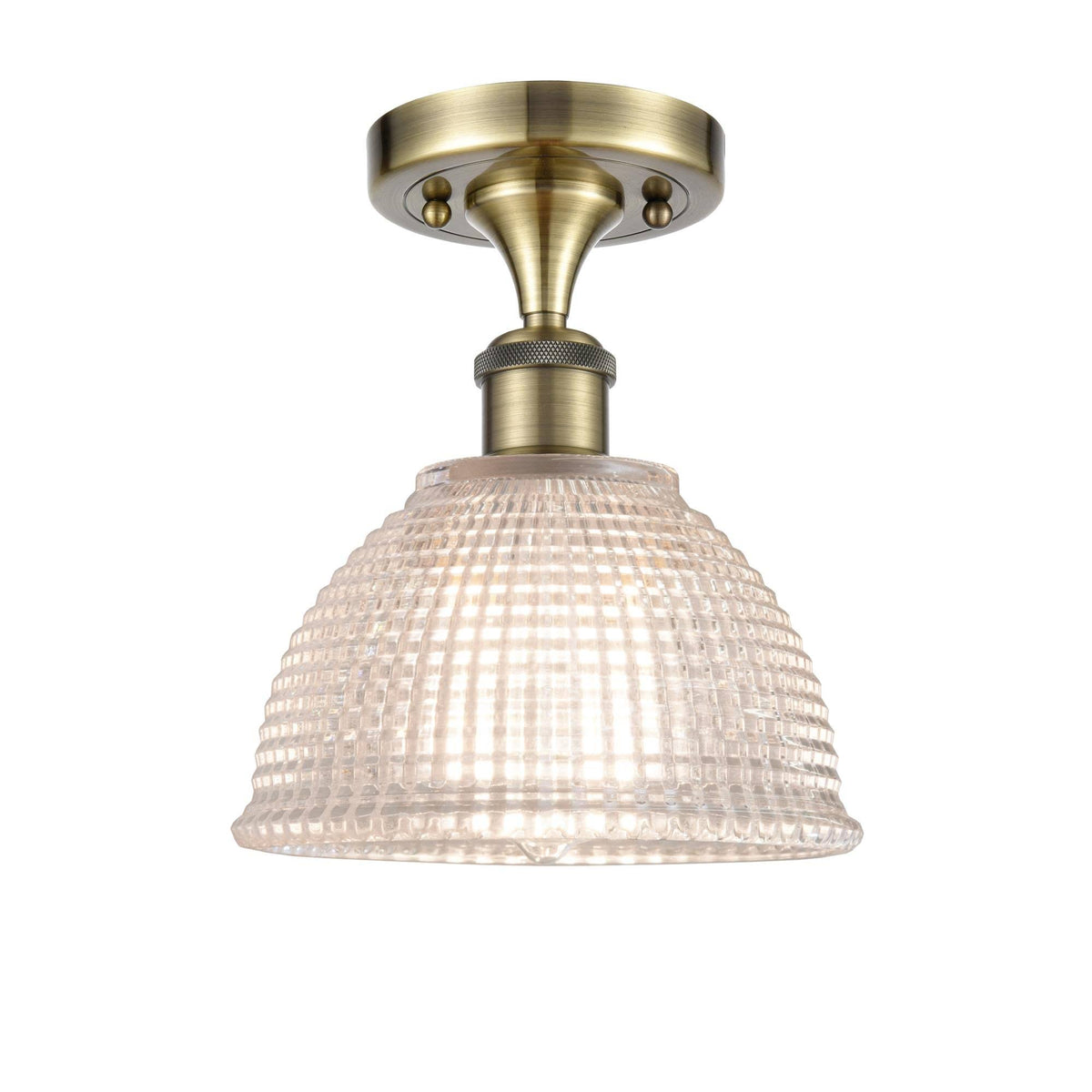 Antique Brass Semi-Flush Mount Light E22954